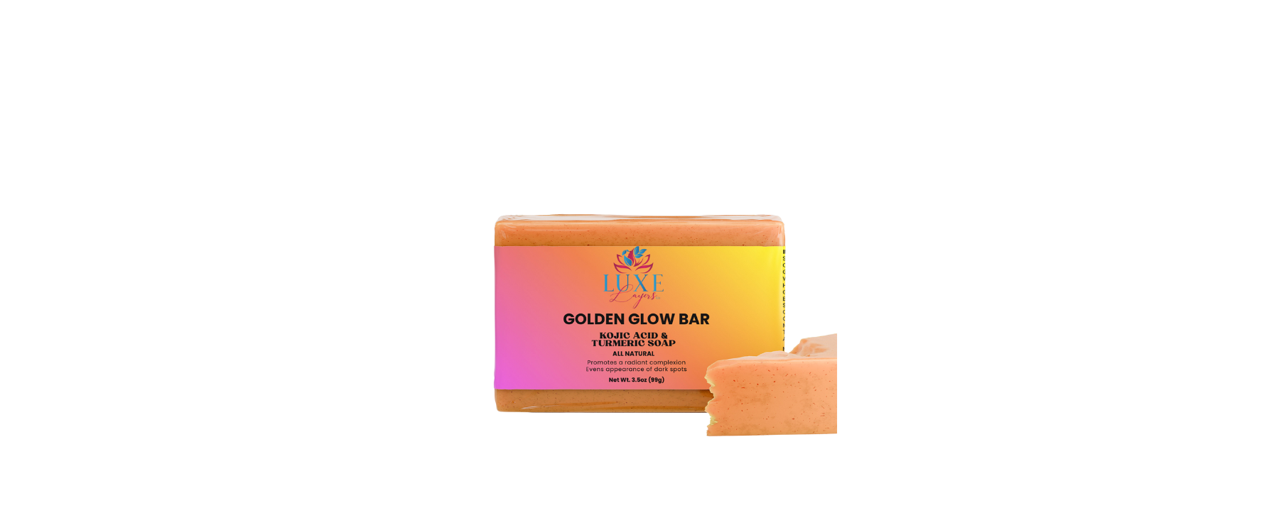 GOLDEN GLOW BAR:  KOJIC ACID & TUMERIC SOAP - Lavish Layers